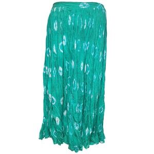 Vintage Sandy Starkman Womens Tie Dye Crinkle Maxi Skirt Est Sz S Boho Gypsy